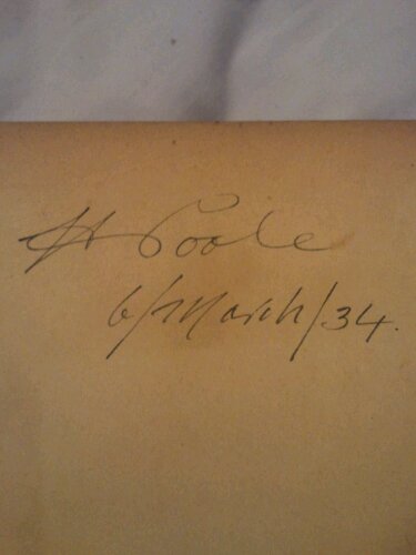 image of signature of M Poole, 6/March/34